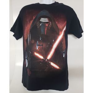 Star Wars Kylo Ren Short Sleeved Black T-Shirt Men Size Small Black